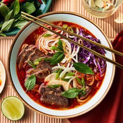  Bún Bò Huế: Một Món Ăn Đậm Đà Khó Quên Kết Hợp Từng Thớ Thịt Bò Giòn Ngọt Và Lớp Nước Dừa Dầm Nồng Nàn!