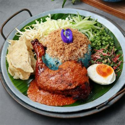  Nasi Kerabu: Một Bữa Ăn Lấp Lánh Màu Sắc Cùng Nét Cay Thơm Khoái Khao!